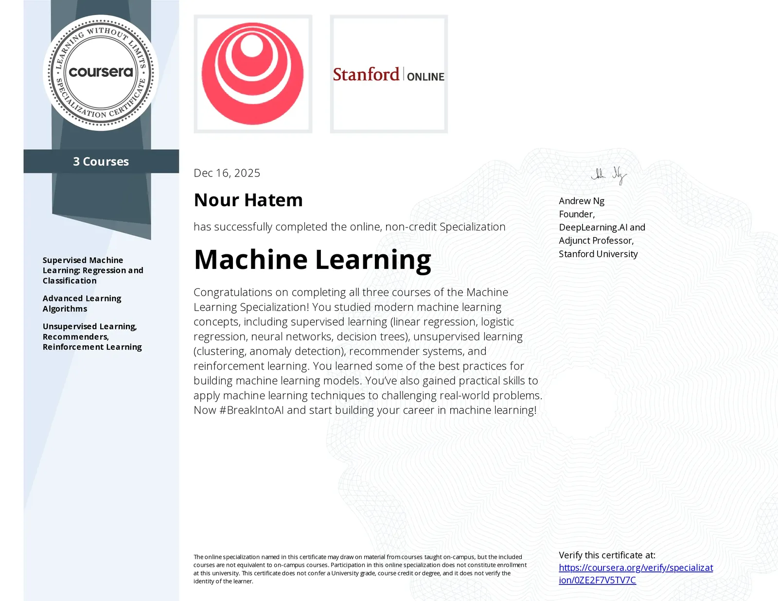 Machine Learning Specialization