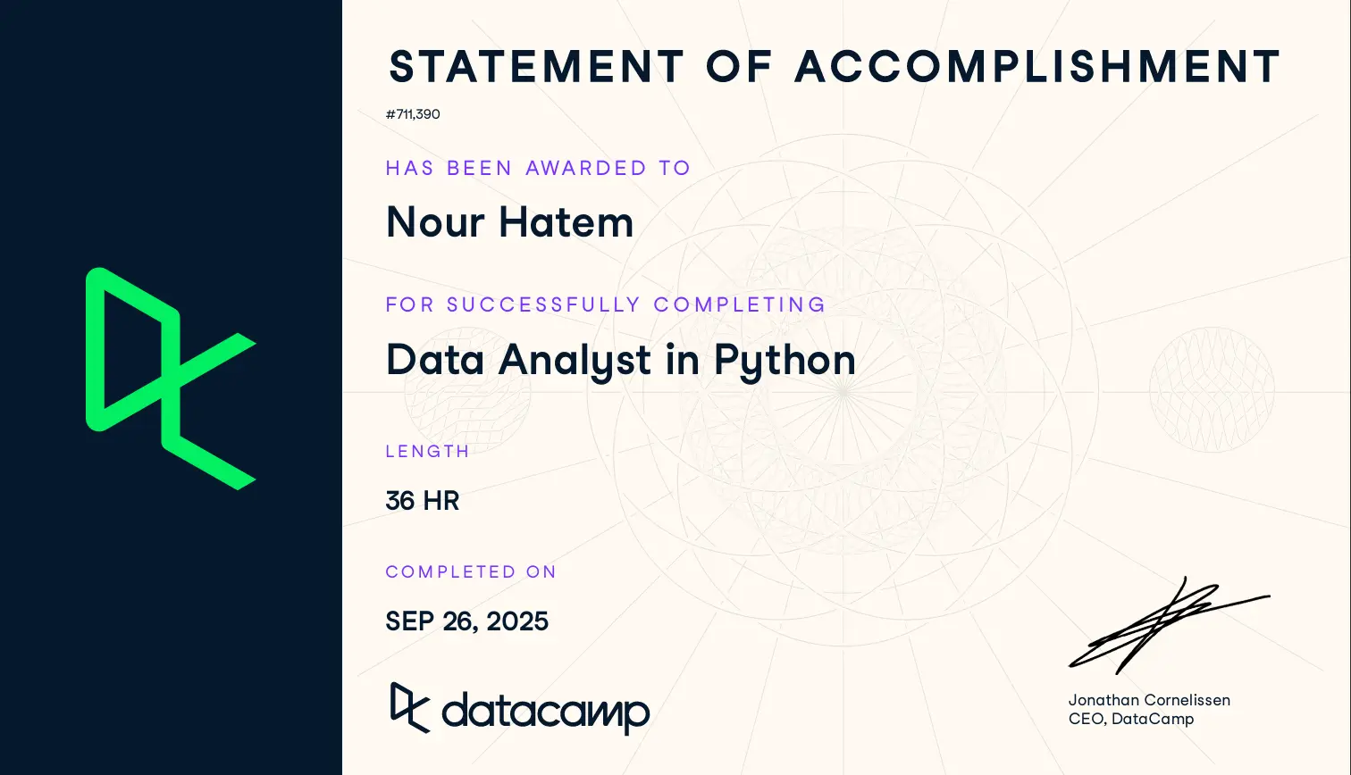 Data Analyst in Python Track